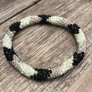 Multicolored Beaded Roll-On Bracelet | Stackable